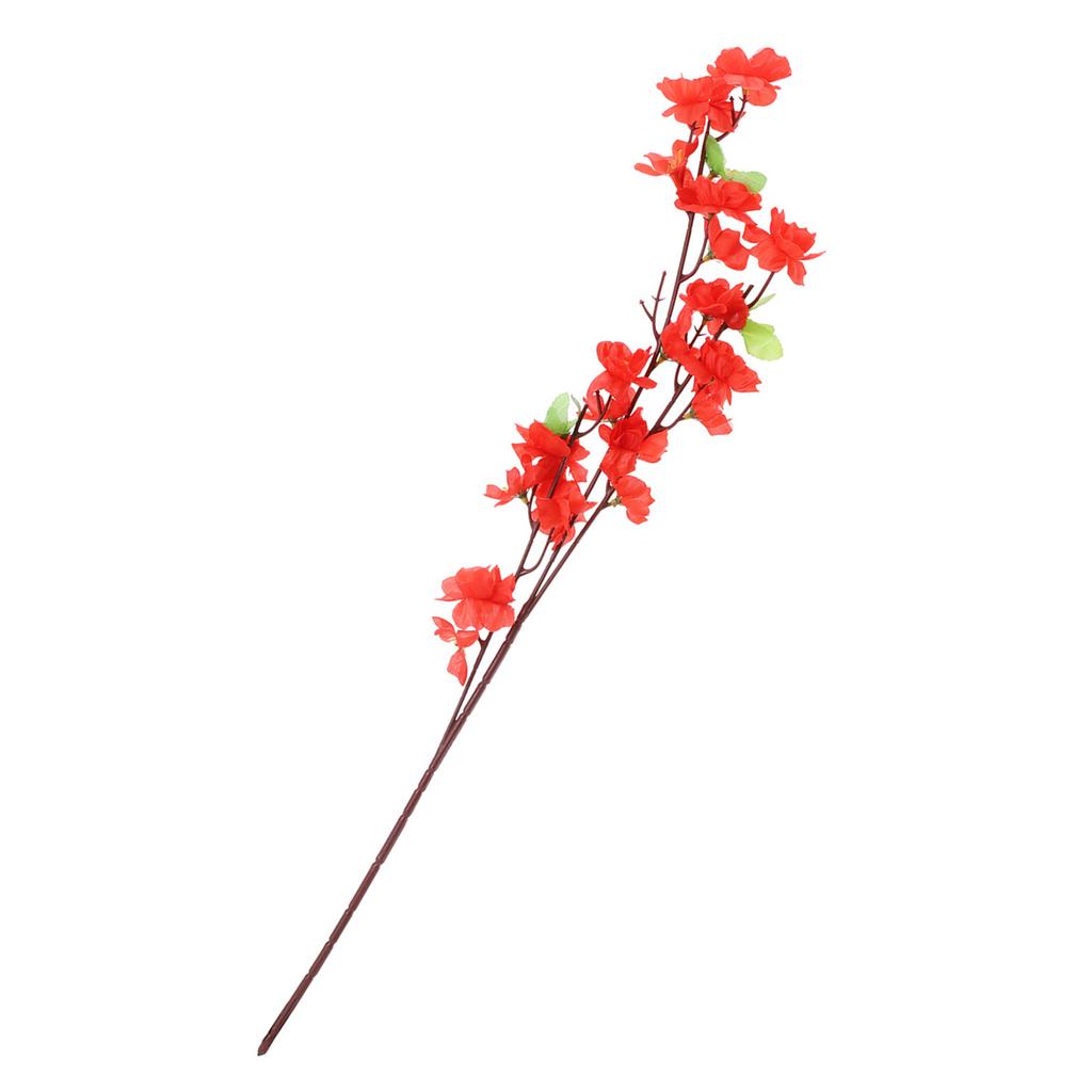 Artificial Peach Blossom Branch 65cm Length Red Artificial Peach Flower Stem Home Decoration