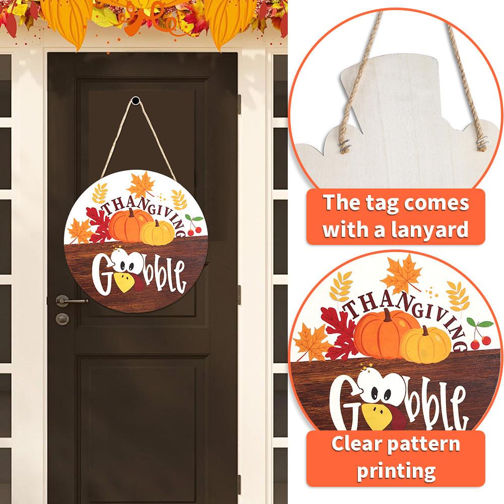 Charming Thanksgiving Decorative Wooden Sign For Autumn Harvest Festivities With Colorful Designs