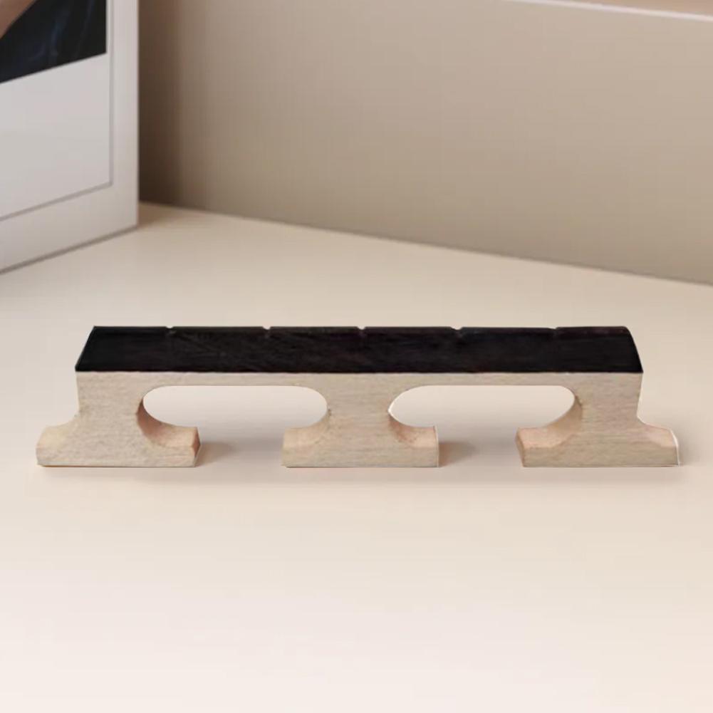 4/5/6 Strings Wooden Banjo Saddle Enhanced Acoustic Resonance 3 Footed Banjo Bridge Banjos Parts Replacement