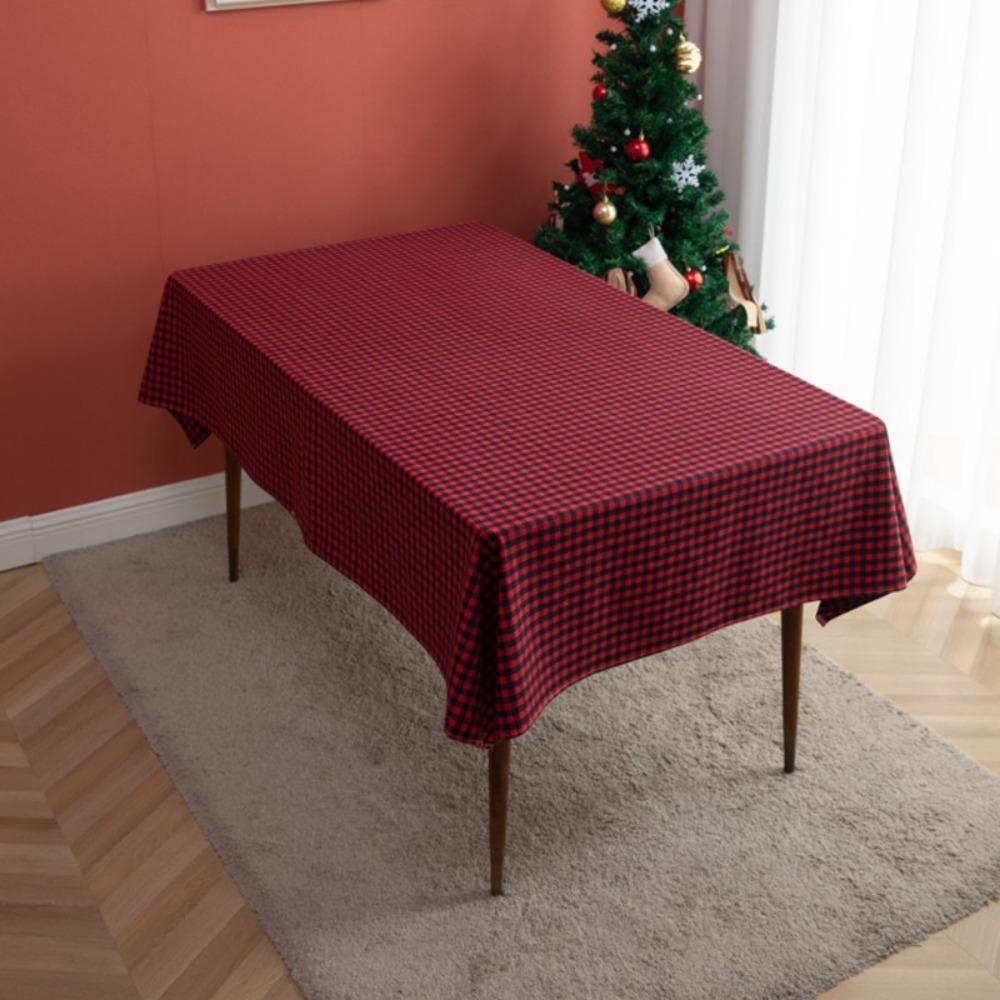 Christmas Party Tablecloth Nordic Rectangle Plaid Dining Table Cover Holiday Decor