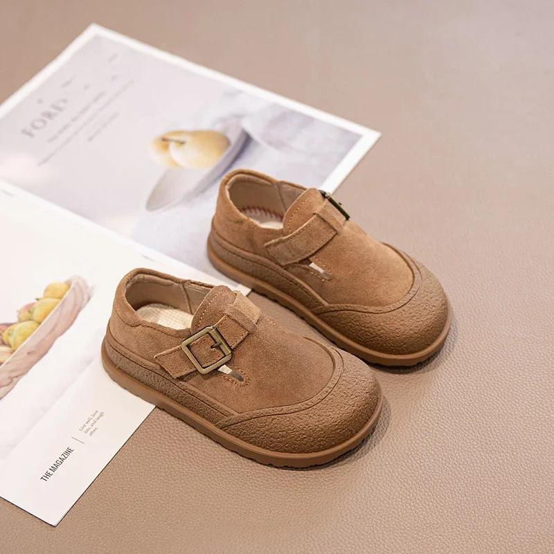 Children's Casual Shoes for Boys Girls Classic Anti-kick 2025 New Fashion Spring Autumn Breathable with Buckle Anti-skid Soft