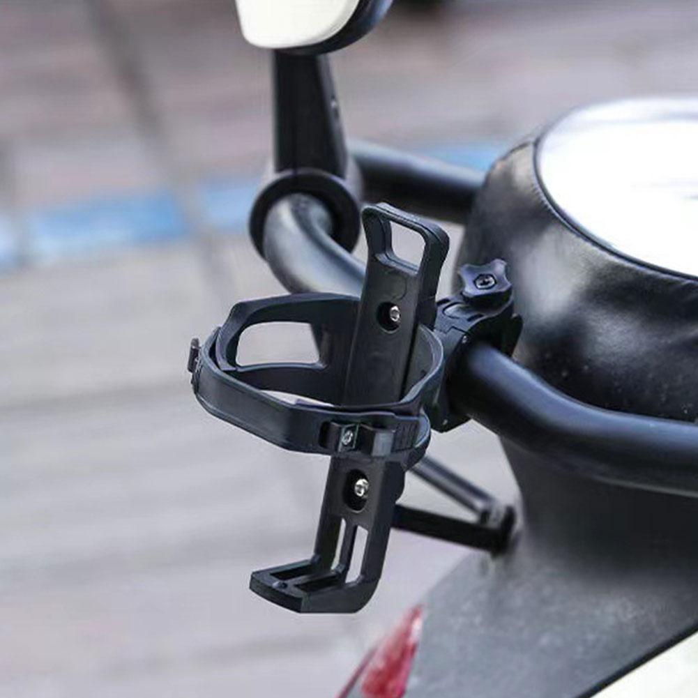 Motorcycle Bicycle Water Bottle Cage Holder Multifunction Cycling Beverage Holder Adjustable Grip Quick Release Bottle Cage