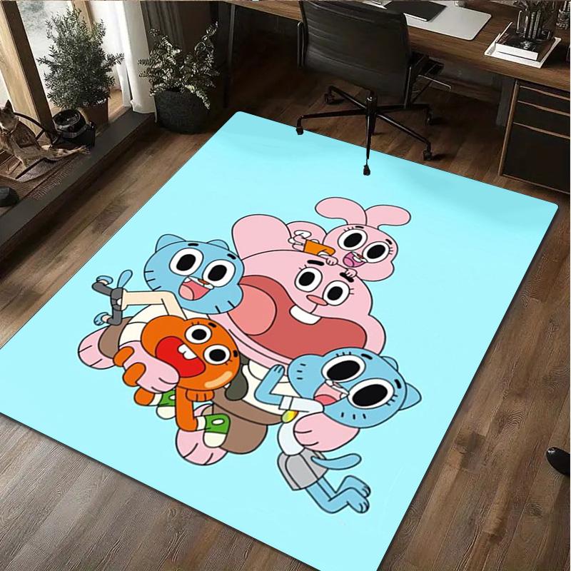 Gumball's World Adventure Carpet Office Decorative Carpet For Living Room Bedroom Door Mat Floor Rug Computer Chair Area Rug perfect holiday gift