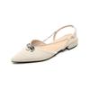 Baotou sandals women's flat chain with skirt temperament pointed single shoes