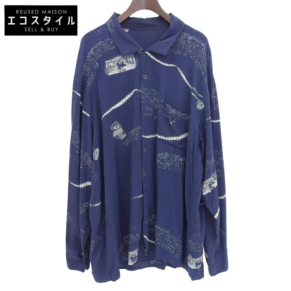 

Porter Classic Men s Rayon Moonlit Black Aloha Long Sleeve Shirt, Navy, Size M tops M NavyUsed