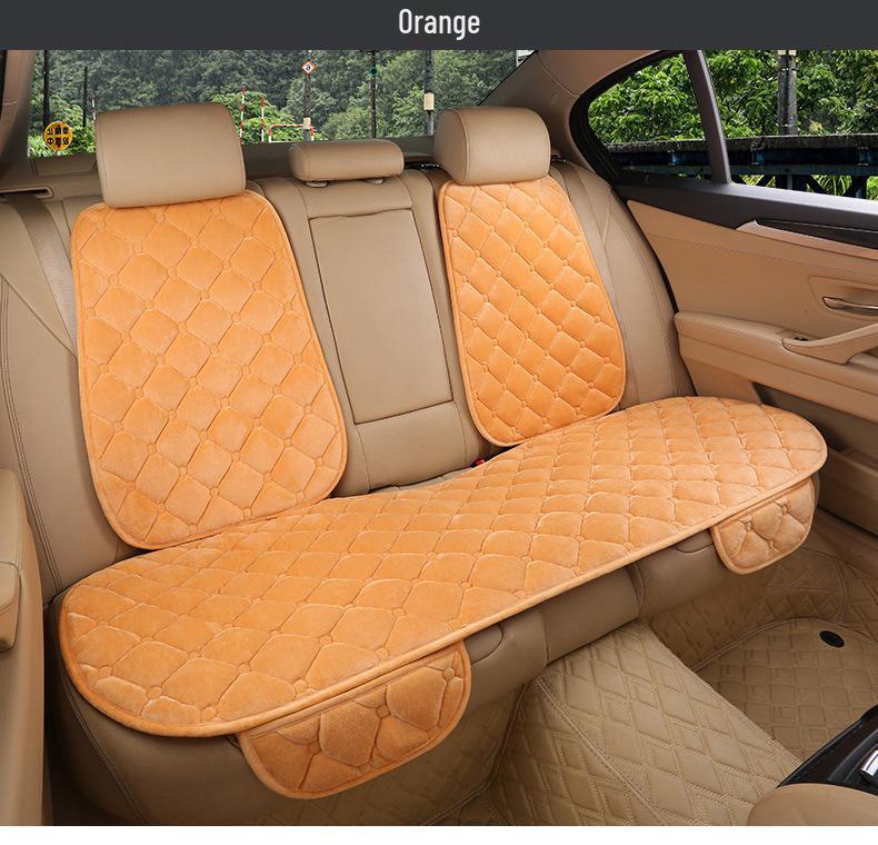 Winter Plush Car Seat Cushion – Non-Slip Thickened Pad with Backrest for Comfort