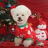 1 PC Cute Christmas Dog Clothes Santa Claus Print Dog Jumpsuit Warm Soft Christmas Cosplay Clothes for Pet Dogs Christmas Gift