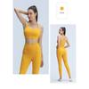 Nude Feel Seamless Women's Beauty Back Sling Set Yoga Pants