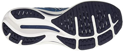 Mizuno Wave Rider 25 Running Shoes, Lightweight, Men's, Blue/White/Navy, Size 25.5 cm, 2E, for Jogging, Marathons, Sports, and Training