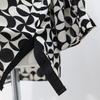 Shiz Madam Check Ribbon Taping Art Blouse For Mothers T57534