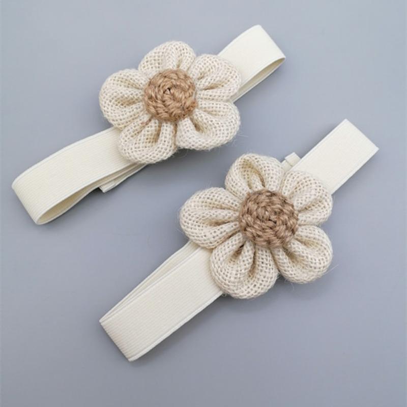 4/10 Pezzi Fascette per Tende Girasole Fermacappelli per Tende Margherita Tre Fiori Fiori Carini Fascette Decorative per Camera da Letto Tende