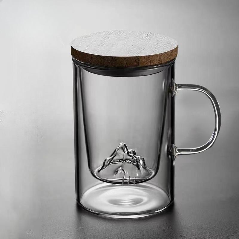 Transparent Glass Guanshan Cup Tea Separation Tea Cup Thickened Household High Temperature Resistant Tea Cup Tea Set