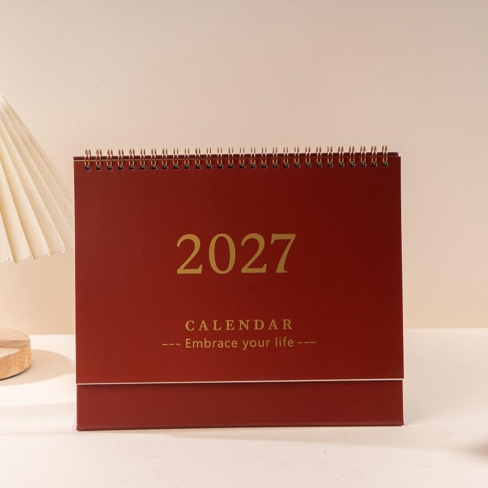 Foldable 2027 Desktop Desk Calendar Portable Flip Calendar Table Calendar  Table Decorations