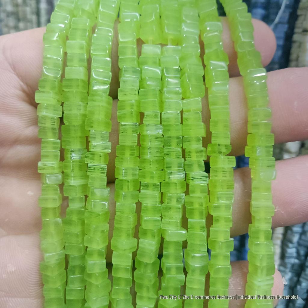 3x4mm Nepal Lampwork Quadratische Perlen für DIY Schmuckherstellung