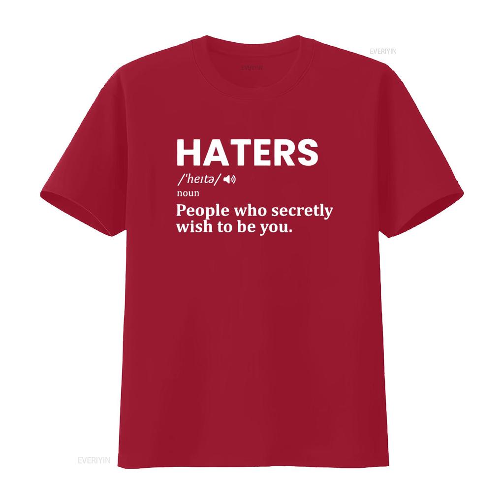 Mens Haters definition Funny Motivation Success Sayings T Shirt Black vintage Washed designer clothes Stretched Stylish Unisex