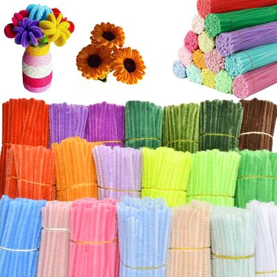 200/400pcs Colorful Pipe Cleaner Chenille Stem Handicraft DIY Art Furry Strip for Festival Party Birthday Gift Indoor Decor XJM