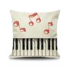 Piano Key Wonderful Notes Decorative Pillowcase Car Sofa Art Piece Office Seat Cushion Cover Home Decoration