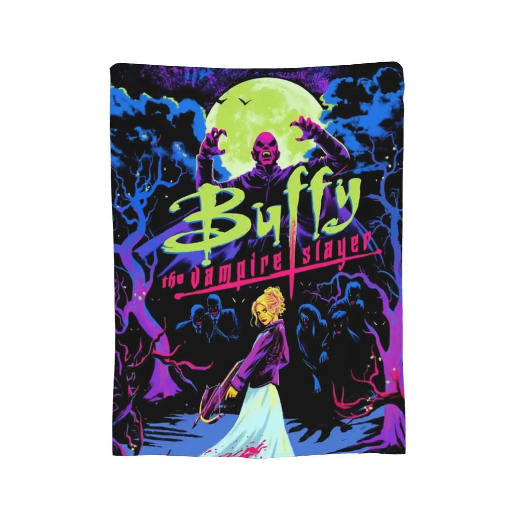 Buffy The Vampire Slayer Plush Throw Blanket  Soft Warm Blanket For Sofa Chair Bed  Perfect For Summer And Cozy Nights