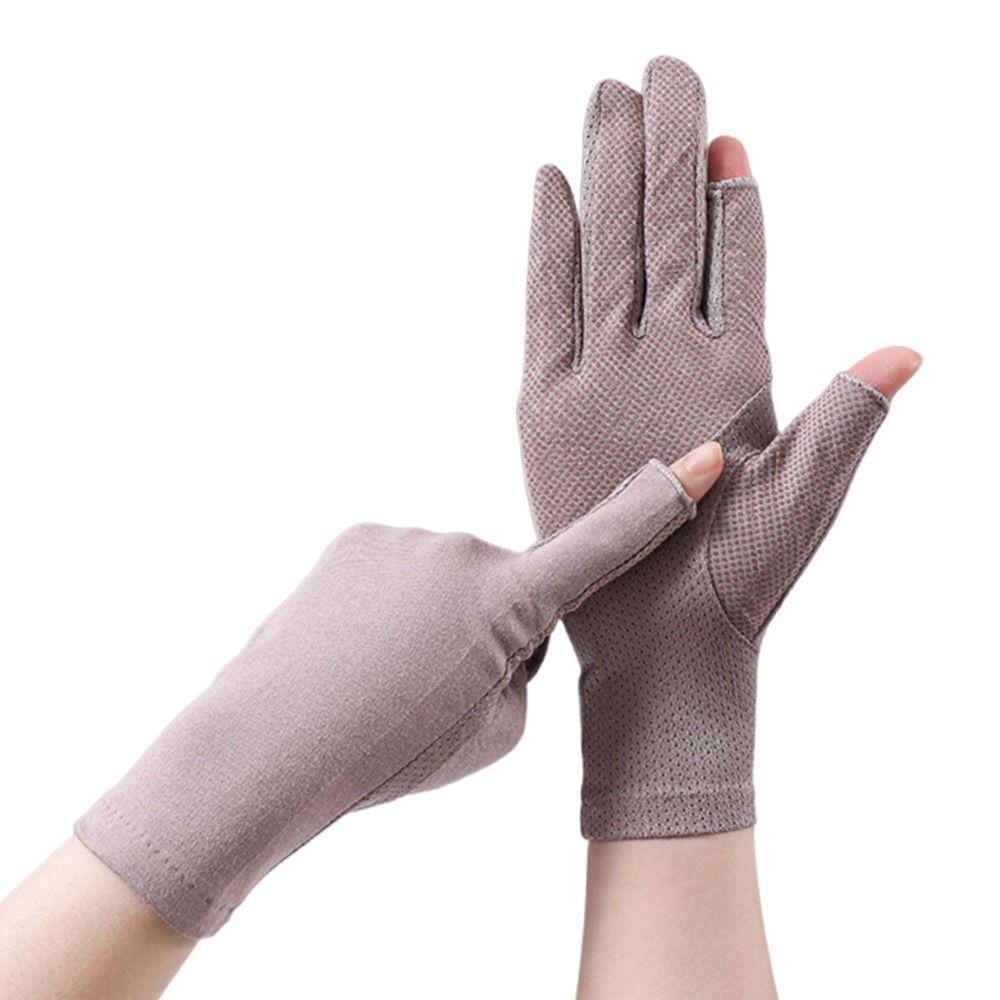 Summer Sunscreen Gloves Breathable Anti-UV Mittens Fashion Cycling Driving Gloves Women Girls