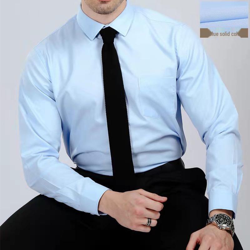 Men's Loose Long-Sleeve White Mourning Shirt for Performances