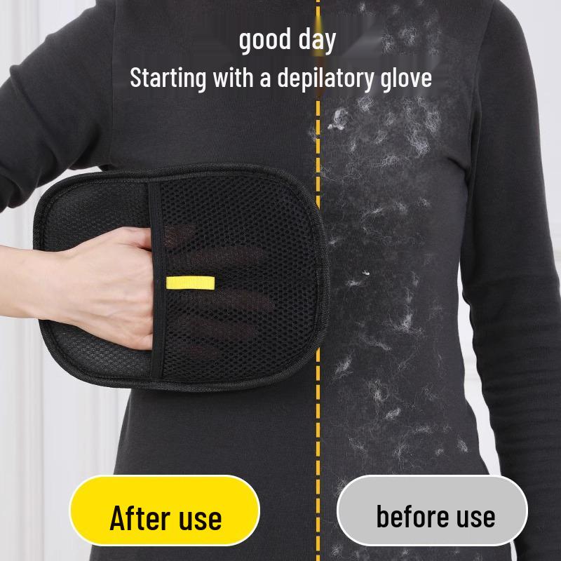 Two-Way Static Hair Removal Glove for Cats & Dogs - Pet Hair Cleaner with Bristle Scraper