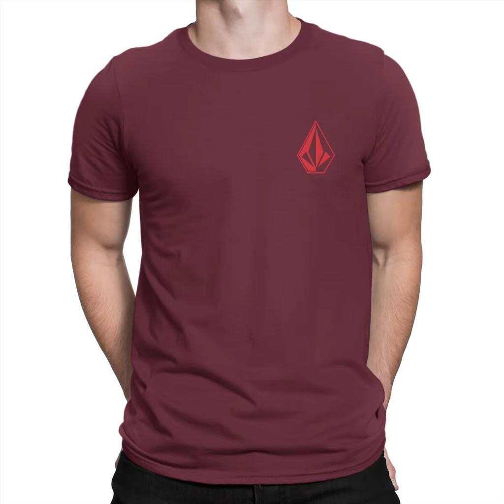 Hot Selling Volcom Obsidian Summer T-Shirt for Men in 2025, Comfortable and Fashionable Short Sleeved High-Quality pro choice