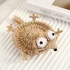 New Cartoon Crochet Squirrel Coasters Woven Funny Crochet Coasters Heat Resistant Knitted Cup Mat