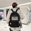 New large-capacity schoolbag men's trendy cool couple casual backpack Korean version ins junior high school student computer backpack
