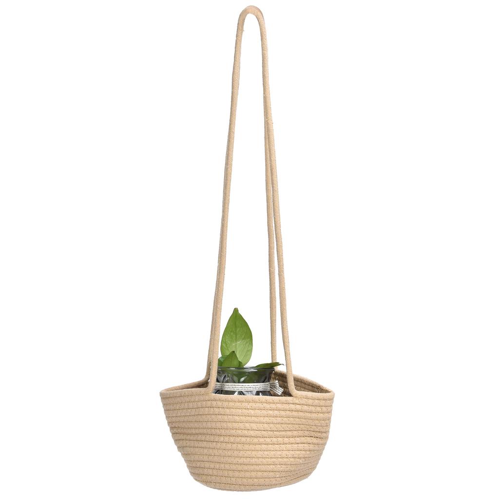 Hanging Flower Basket Woven Basket Suspended Flowerpot Plant Storage Containers for Plants Vegetables Fruits Cosmetics