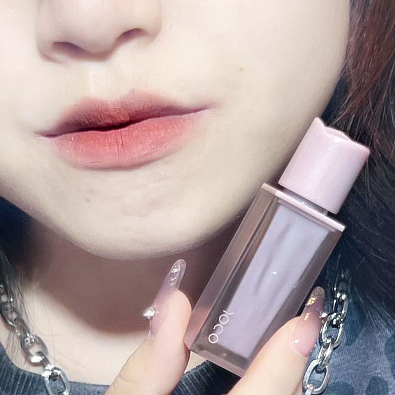 JOCO Yourmans Velvet Powder Mist Lip Glaze - Natural Whitening, Long-Lasting Native Nude Matte Lip Mud In First Apricot Full Peach.