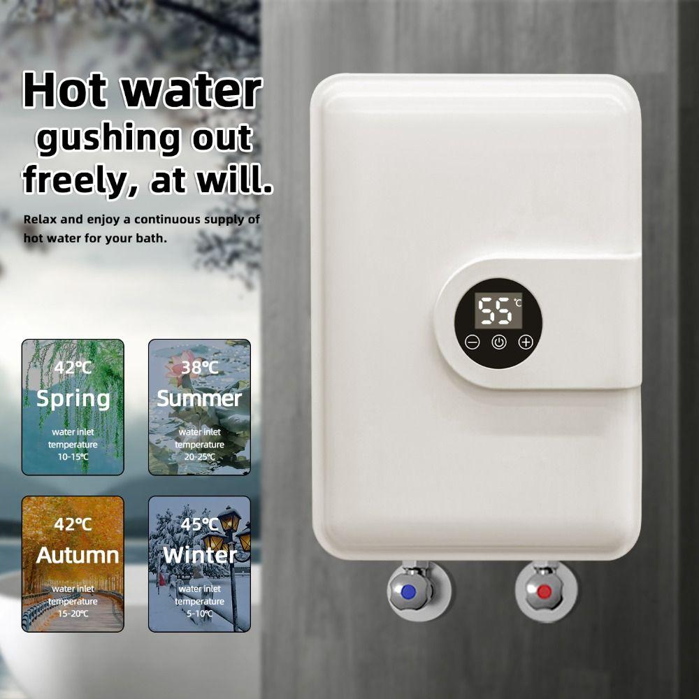 Power Saving Tankless Water Heater Thermostatic Bath Geyser Water Heater  Home Application