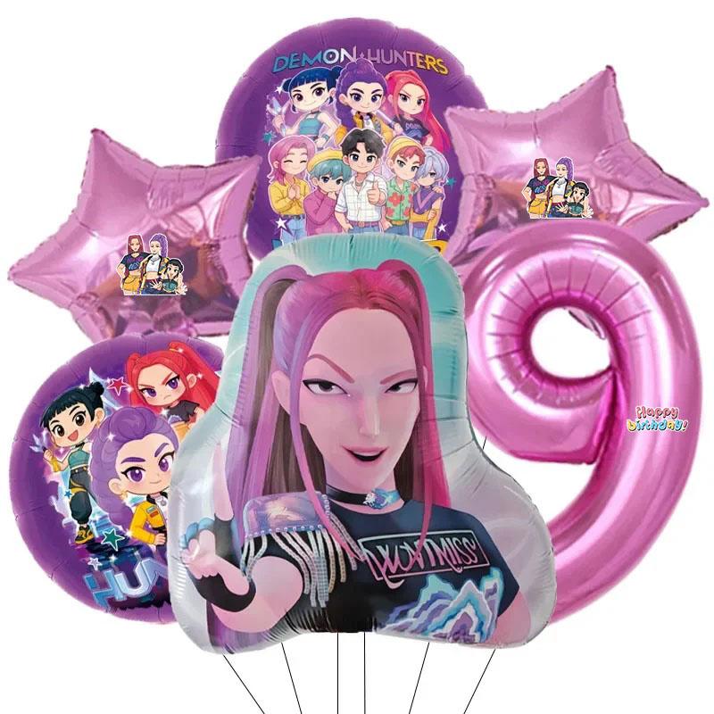 Set di 6 Palloncini in Alluminio con Numeri da 0 a 9 per Festa di Compleanno a Tema Musicale Decorazione Baby Shower Regalo