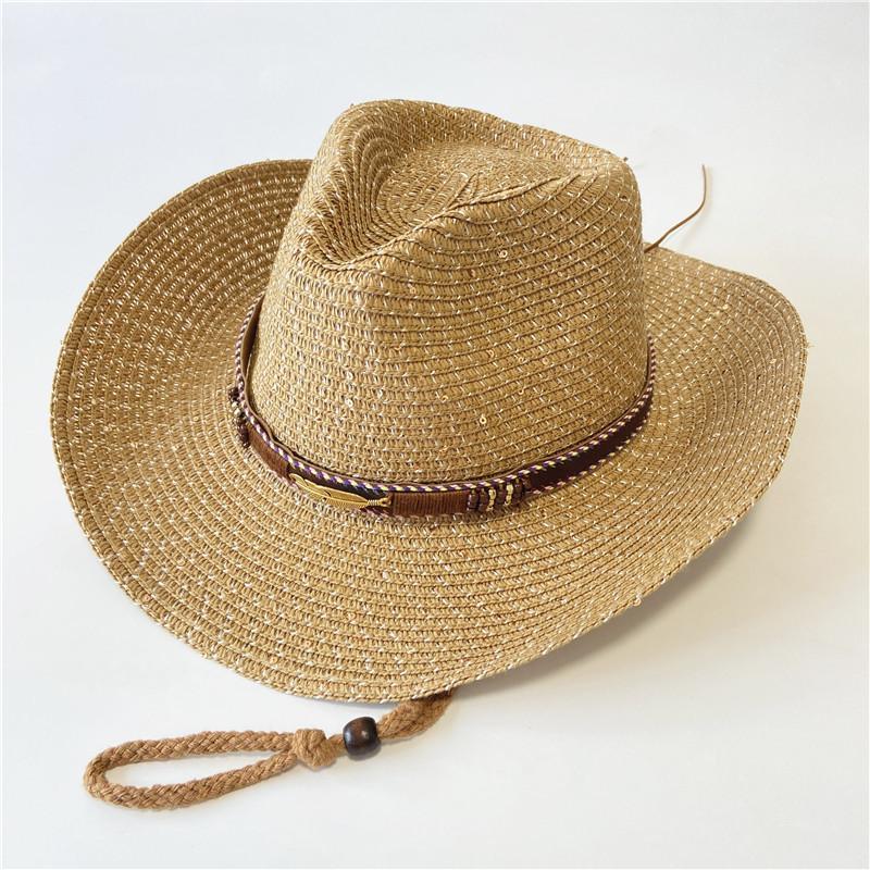 New western cowboy hats for men and women can take summer vacation travel sunscreen sun hat retro sun hat knight hat