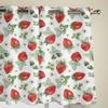 Summer Fruit Strawberry Flower Window Curtains for Living Room Luxury Bedroom Curtain Kitchen Blinds Drapes Curtains