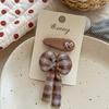Autumn and Winter Lace Embroidery Bow Children's Hairpin Cute Girl Hair Ring Head Rope Girl Headdress Hair Accessories