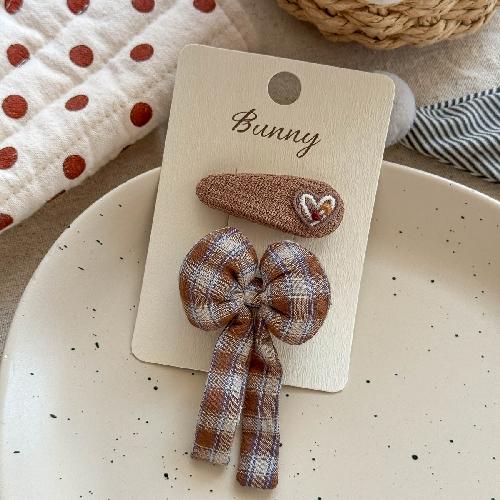 Autumn and Winter Lace Embroidery Bow Children's Hairpin Cute Girl Hair Ring Head Rope Girl Headdress Hair Accessories