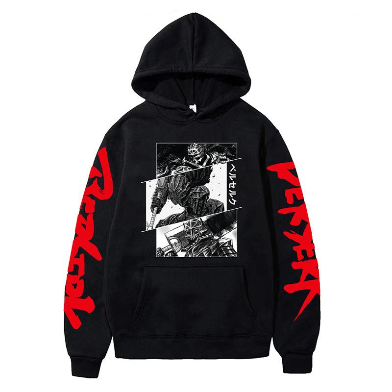 Anime Berserk Hoodies Men Japanese Manga Printed Harajuku