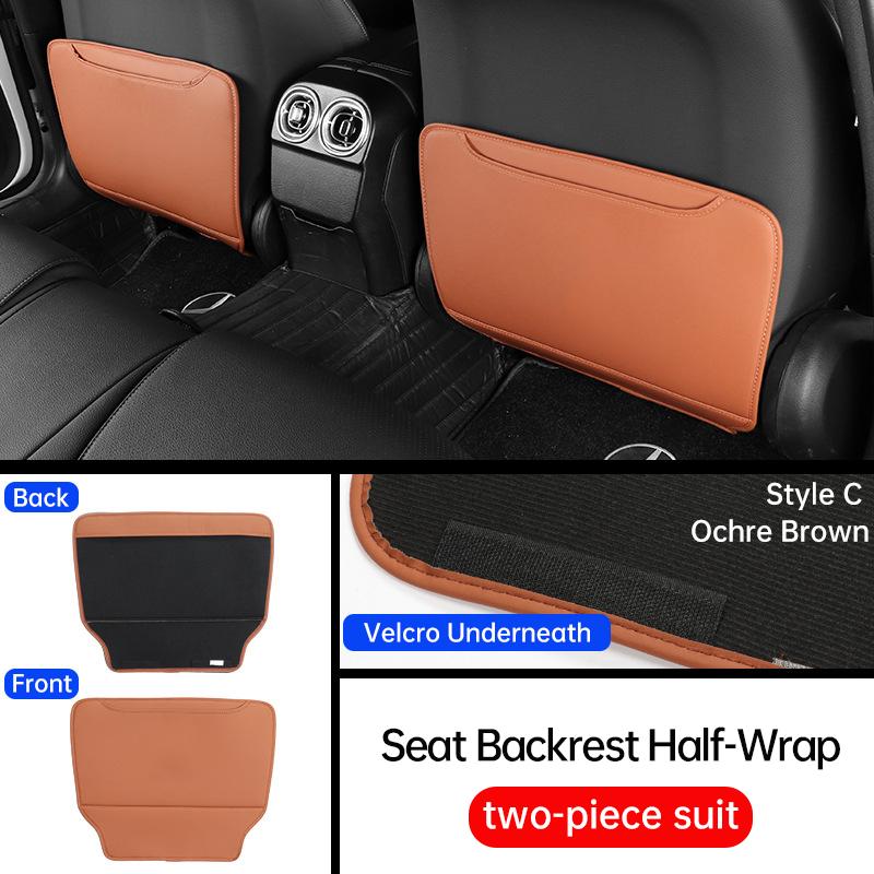 For Mercedes Benz A-Class C-Class Car Seat Anti-kicking Mat GLC260 GLB200 Car Rear Seat Anti-Step Anti-dirt Protection Mat