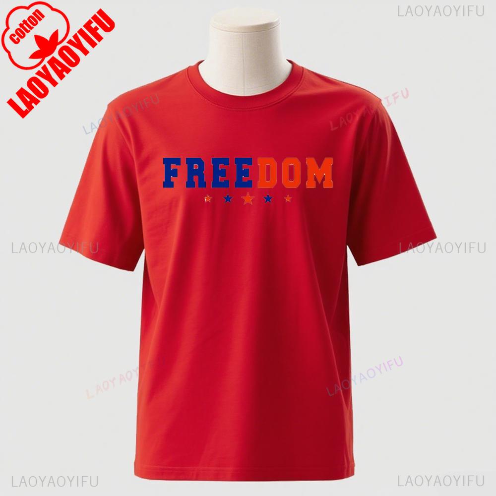 Charlie Kirk Tshirt Freedom Memorial Tribute Patriotic Sweatshirt Hoodie Rest in Peace True Patriot Pray for Him Cotton Shirts S