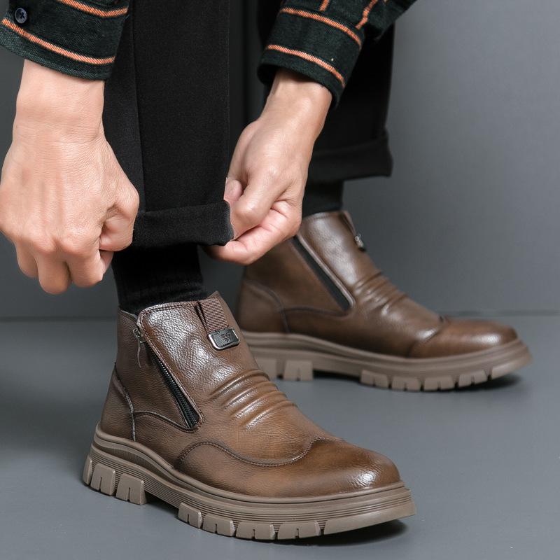 

Chelsea boots men s 2025 winter new men s fashion trend Martin boots casual simple boots men s shoes 38