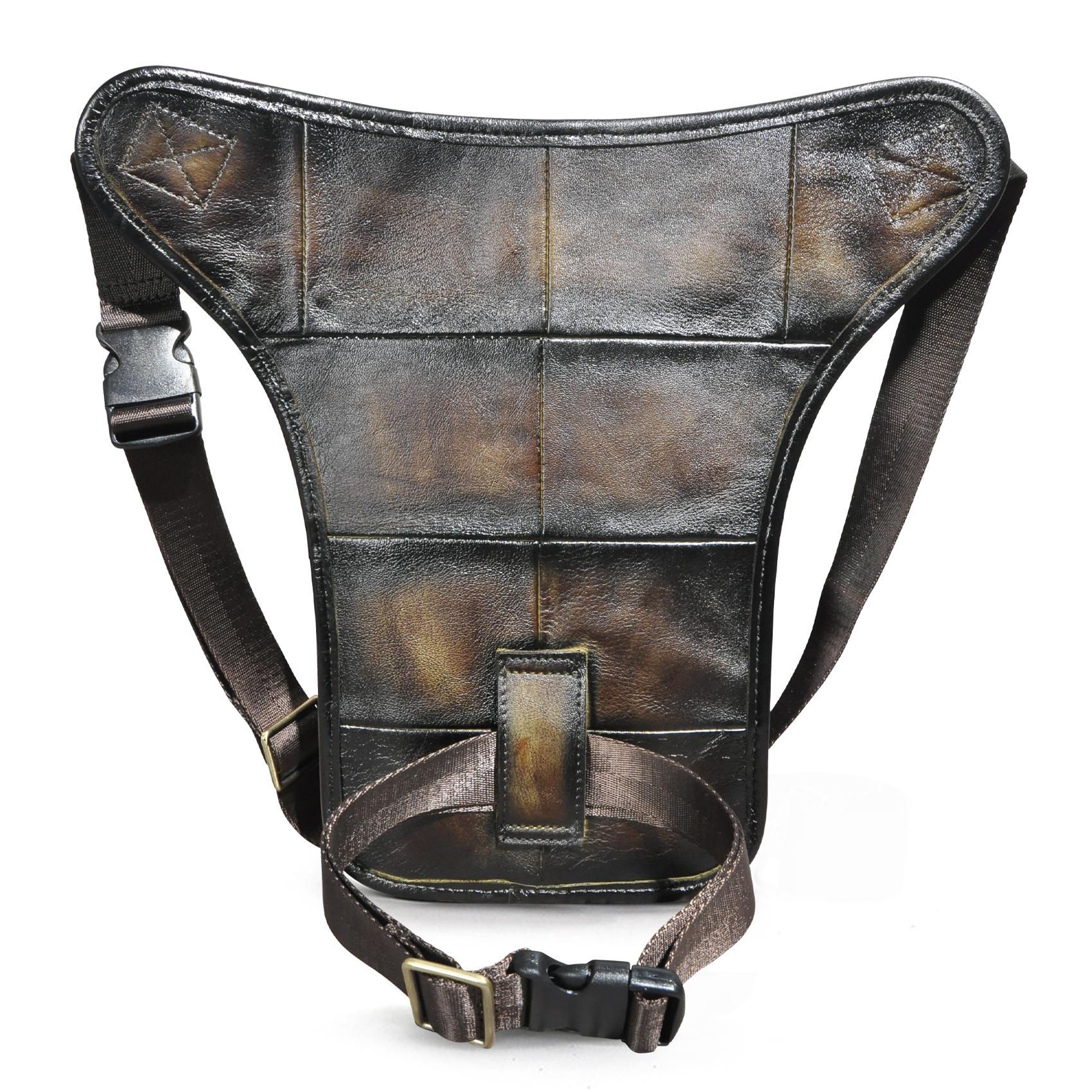 Мужская повседневная сумка через плечо из натуральной кожи — фото 3