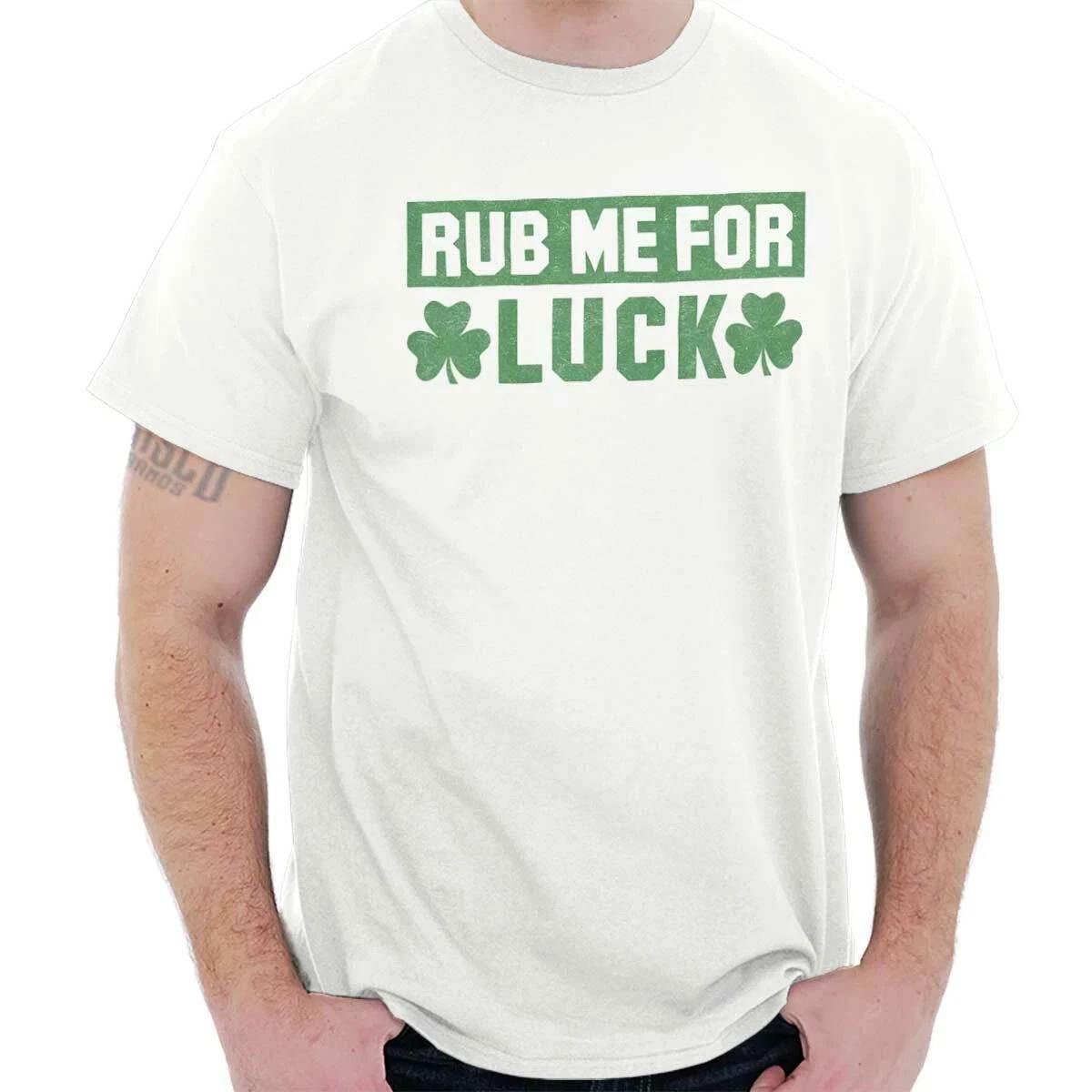 

Irish Luck Funny Joke St Patricks Pattys Day Mens Casual Crewneck T Shirts Tees XL