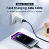 2.4A Type C Data Cable Fast Charging Cord Nylon Braided USB C Charger Wire for 16 15 Pro Max Smasung Huawei Line