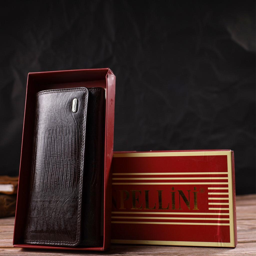 Women's Wallet In Embossed Patent Leather CANPELLINI 21708 Brown