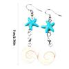 Starfish Dangle Earrings with Conch for Sensitive Ears Handmade Sea Inspired Ear Accessories Earwear for Trendy Women