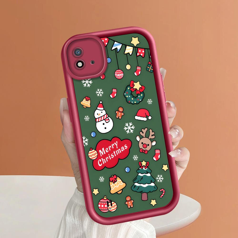 Soft Silicone Square Ladder Printing Pattern Phone Casing Full Cover Camera Shockproof Protection Rubber Case for OPPO Realme