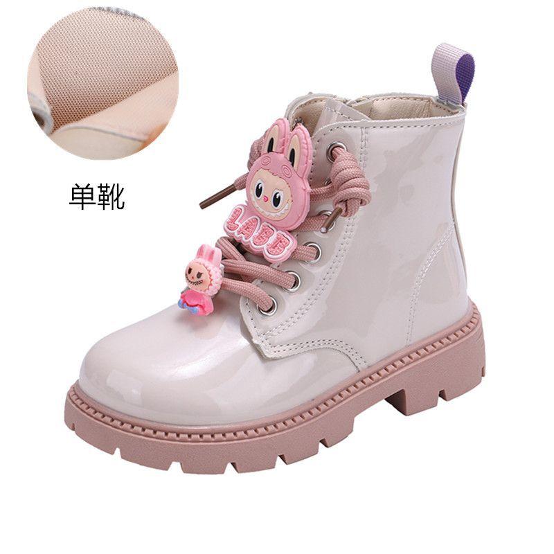 Fashionable and Cute Short Boots for Girls, Autumn and Winter Children's Fleece Boots