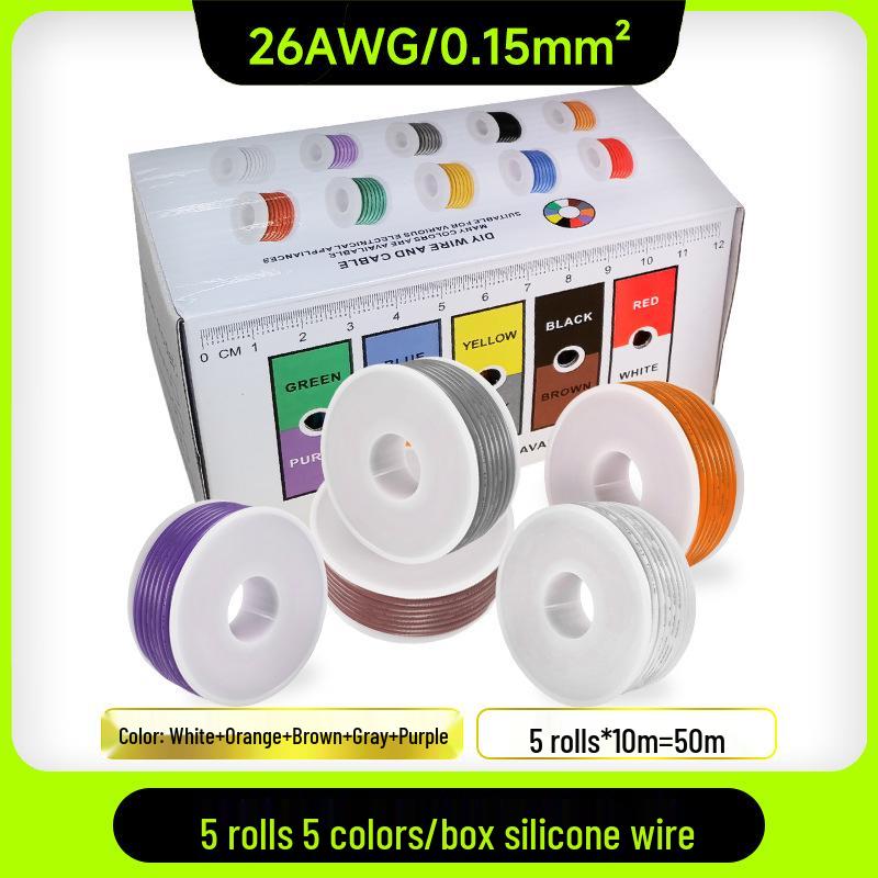 Extra Soft High Temp Silicone Wire 30-16AWG for Robotics, Drones & Electric Vehicles