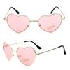 Women Sunglasses Cute Heart Frame Mirror Fashion UV400 Protection Vintage Retro Eyewear Sun Glasses
