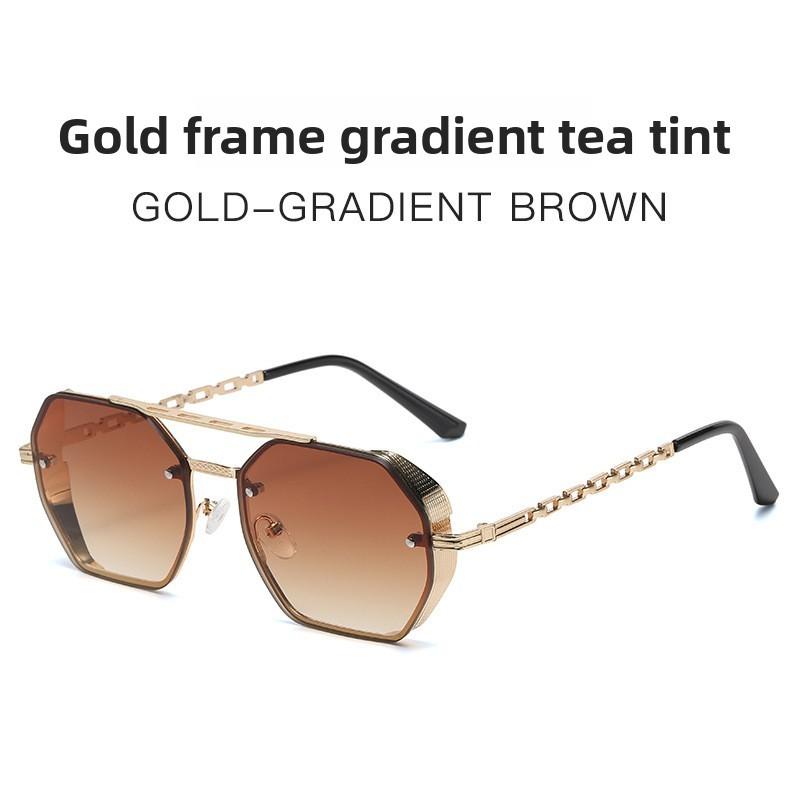 Geometrische Polygon-Sonnenbrille Mit UV400-Schutz Für Sommerliche Outdoor-Mode